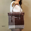 Kalapuri handmade storage lid top basket with classic weave perfect for linens and home use.