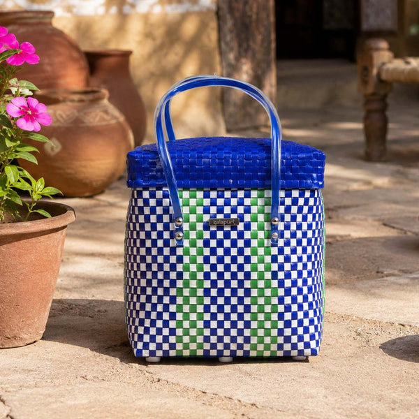 Premium Lid‑Top Basket – Upscale Handwoven Storage Basket