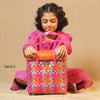 Kalapuri handmade polymer lid top basket durable handwoven storage solution.