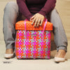 Kalapuri handmade polymer lid top basket durable handwoven storage solution.