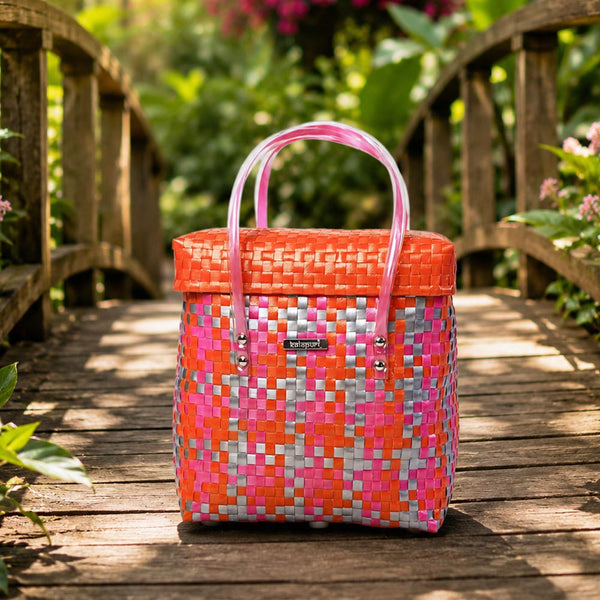 Polymer Lid‑Top Basket – Durable Handwoven Storage