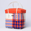 Kalapuri handmade trendy lid top basket fashionable handwoven storage basket.