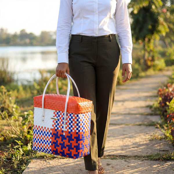 Trendy Lid‑Top Basket – Fashionable Storage Handwoven Design