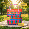 Multicolor Basket With Grey Lid