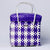 Kalapuri handmade colourful lid top basket bright toned weave with secure lid.