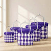 Colourful Lid‑Top Basket – Bright Toned Weave with Lid