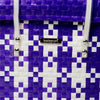 Kalapuri handmade colourful lid top basket bright toned weave with secure lid.