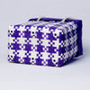 Kalapuri handmade colourful lid top basket bright toned weave with secure lid.