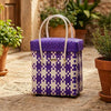 Colourful Lid‑Top Basket – Bright Toned Weave with Lid