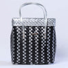 Black & Grey Lid Top Basket | Modern Handmade Weave