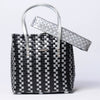 Black & Grey Lid Top Basket | Modern Handmade Weave