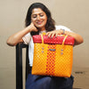 Yellow & Red Lid Top Basket | Vibrant Handmade Storage
