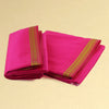 Fuchsia Premium Dhoti & Uparna Fabric Set – Cotton-Silk Amaze