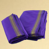 Unstitched Purple Dhoti & Uparna