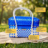 Trendy Picnic Half Basket with Lid – Chic Outdoor Tote