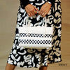 Black and white modern handwoven half basket with lid