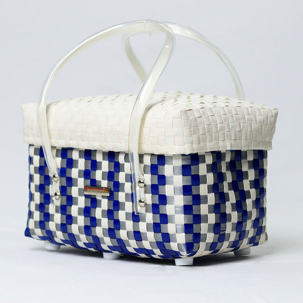 Stylish new-age handwoven half basket with lid
