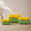 Shopping Half Basket with Lid – Vibrant Reusable Carrier