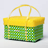 Premium handwoven short basket with lid