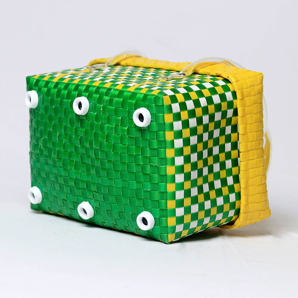 Multicolour Half Basket with Yellow Lid – view 9