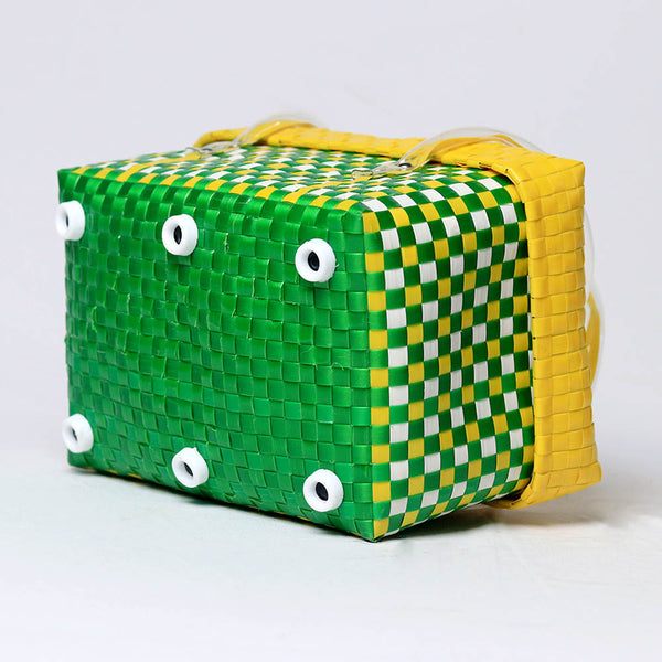 Premium handwoven short basket with lid
