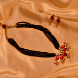 Chandramukhi Red Mani Pendant Mangalsutra