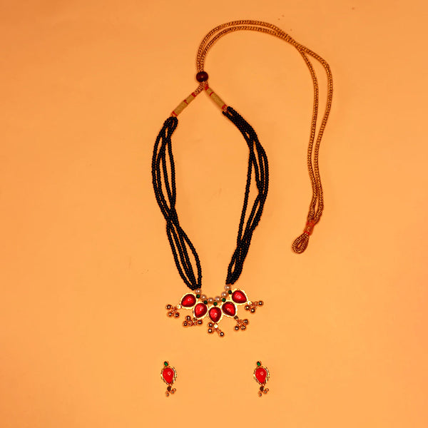 Chandramukhi Red Mani Pendant Mangalsutra