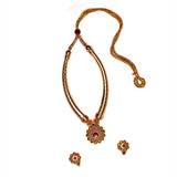 Handcrafted Chandrakor Pipe Thushi Necklace for Festive Occasions