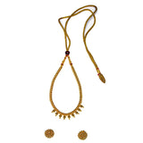 Handcrafted Kolhapuri Special Saaj Thushi Necklace for Ethnic Wear with earing