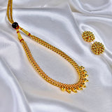 Handcrafted Kolhapuri Special Saaj Thushi Necklace for Ethnic Wear with earing