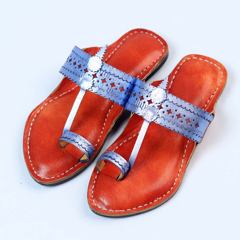 Kids Tiny Tevar Kolhapuri handmade leather sandal
