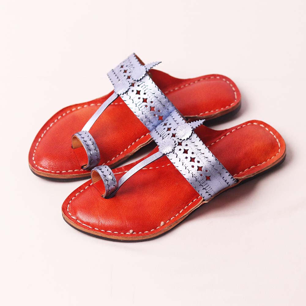 Kids Tiny Tevar Kolhapuri handmade leather sandal
