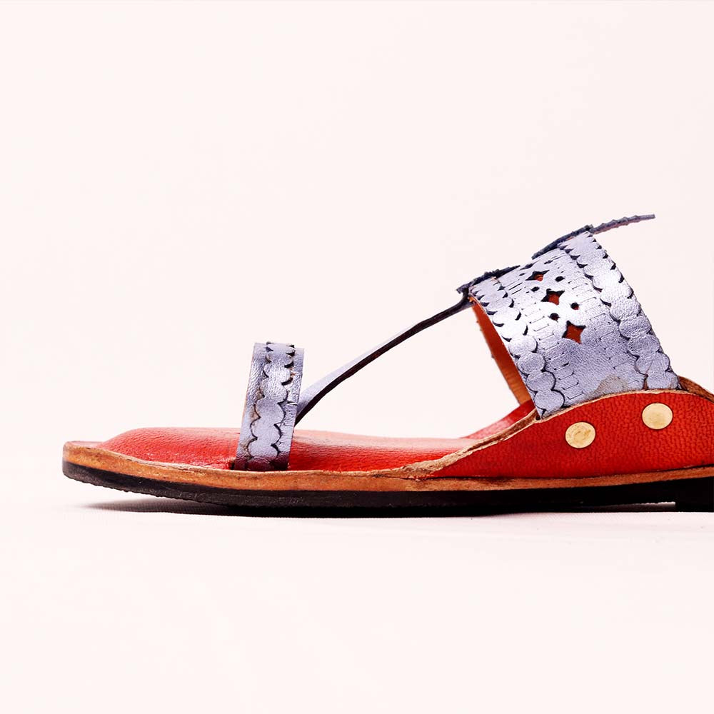 Kids Tiny Tevar Kolhapuri handmade leather sandal
