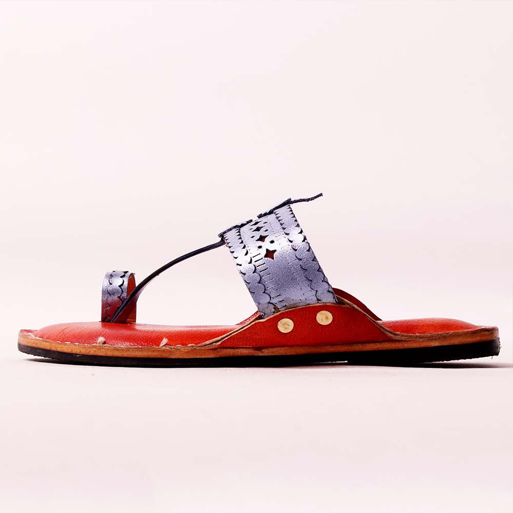 Kids Tiny Tevar Kolhapuri handmade leather sandal
