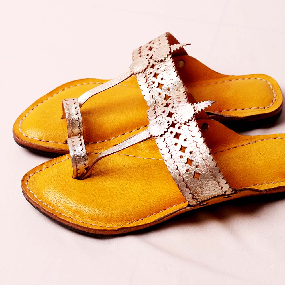Mini Maharaja Kolhapuri chappal for kids handmade leather
