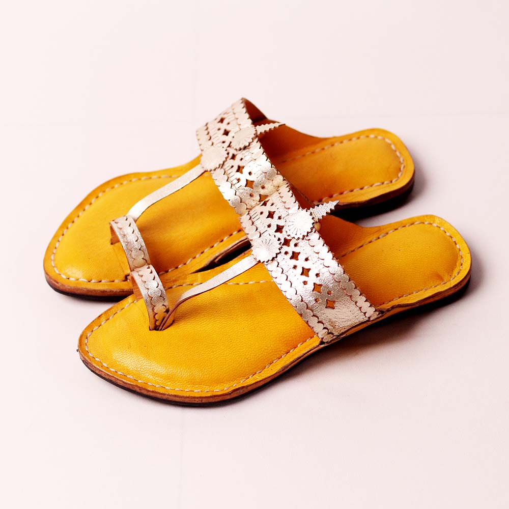 Mini Maharaja Kolhapuri chappal for kids handmade leather
