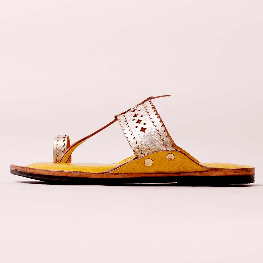 Mini Maharaja Kolhapuri chappal for kids handmade leather
