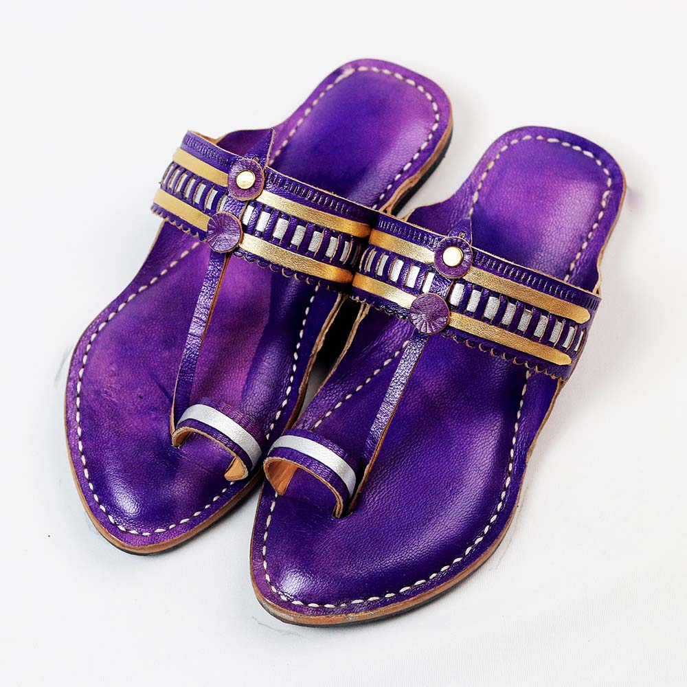Dhum Dhadaka Kolhapuri kids artisan-made leather sandal
