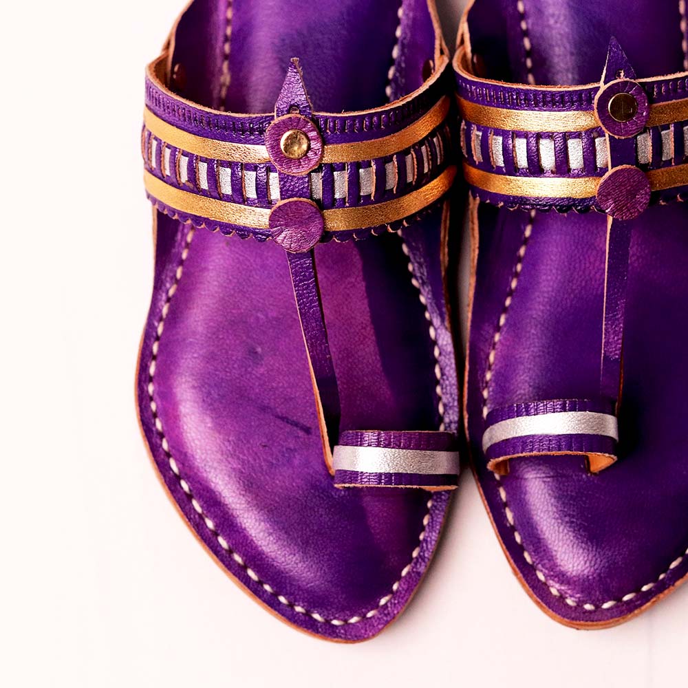 Dhum Dhadaka Kolhapuri kids artisan-made leather sandal
