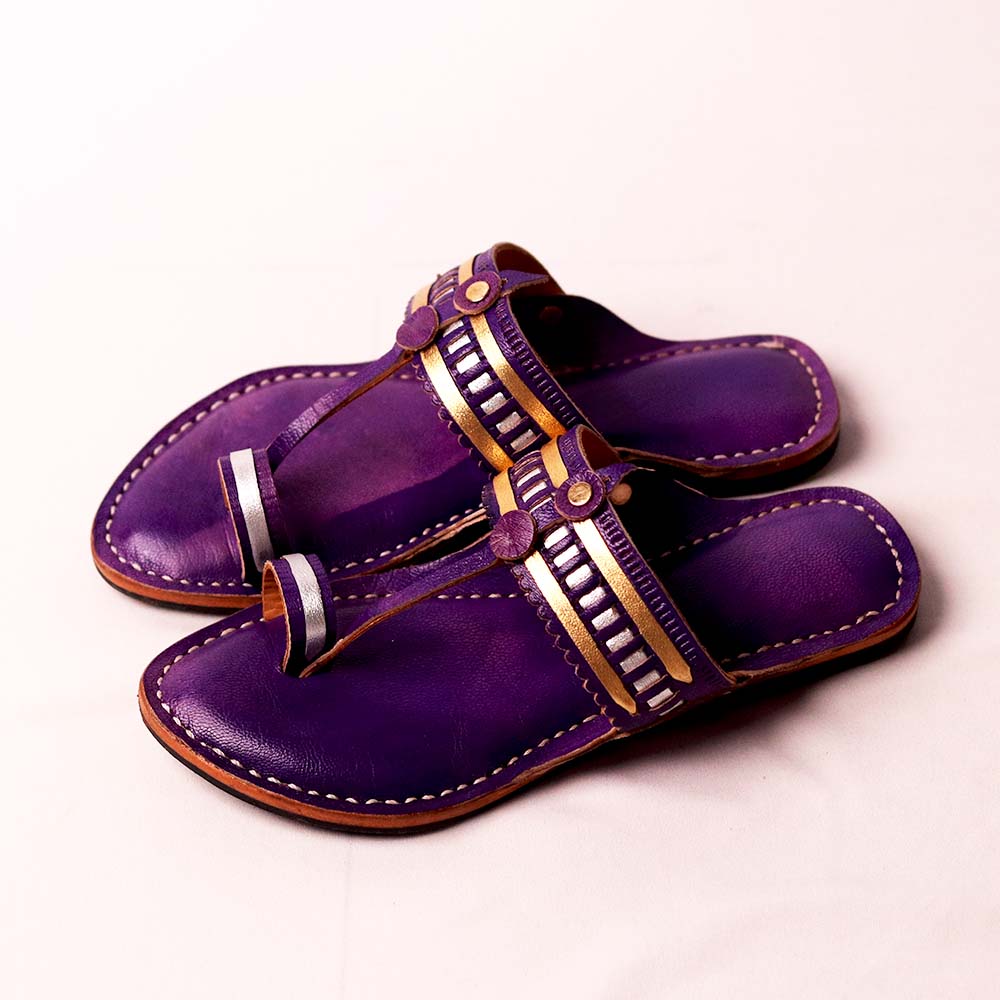 Dhum Dhadaka Kolhapuri kids artisan-made leather sandal
