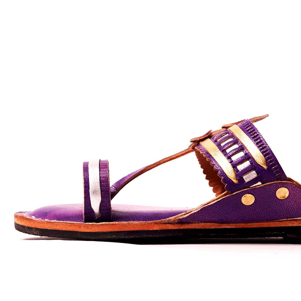 Dhum Dhadaka Kolhapuri kids artisan-made leather sandal
