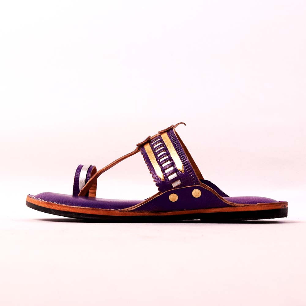 Dhum Dhadaka Kolhapuri kids artisan-made leather sandal

