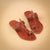 Kids brown handcrafted Kolhapuri chappal with braided leather strap and toe ring by Kalapuri