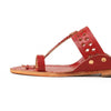 Kids Red Designer Kolhapuri Chappal