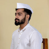 Classic White Gandhi Topi