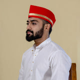 Maharashtrian Red Topi with Lace