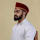 Maharashtrian Maroon Topi with Lace