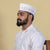 White Embroidered Polyester Topi – Traditional Embroidered Cap