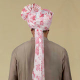 Readymade Pink Printed White Pheta