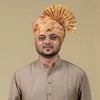 Printed Yellow Pheta – Bright Festival Headpiece